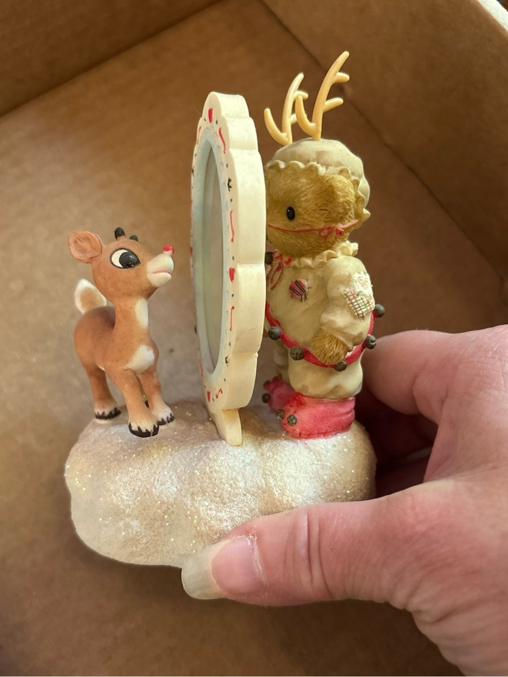 2006 cherished teddies Rudolph red nose reindeer Avon #4007489